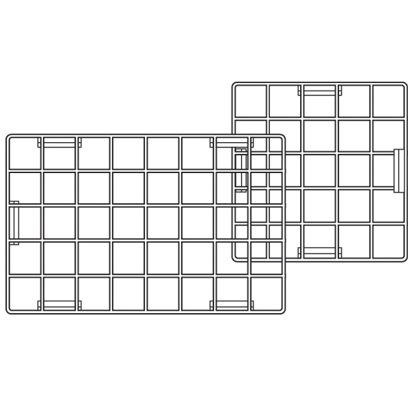 #WG1010 - Glass & Wire Grid Cubes