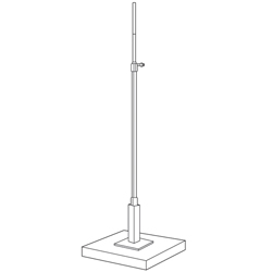 #SB6-5824 - Square Base Display Fixtures