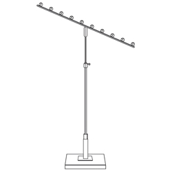 #SB8-1820 - Square Base Display Fixtures