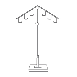 #SB8-1826 - Square Base Display Fixtures