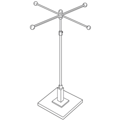 #SB8-1834 - Square Base Display Fixtures