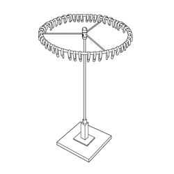 #SB8-3010 - Square Base Display Fixtures