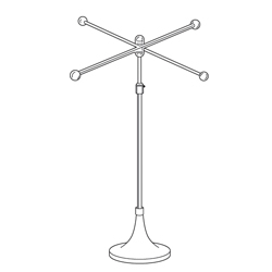 #TRB8-1834 - Trumpet Base Display Fixtures