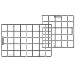 #WG1010B - Glass & Wire Grid Cubes